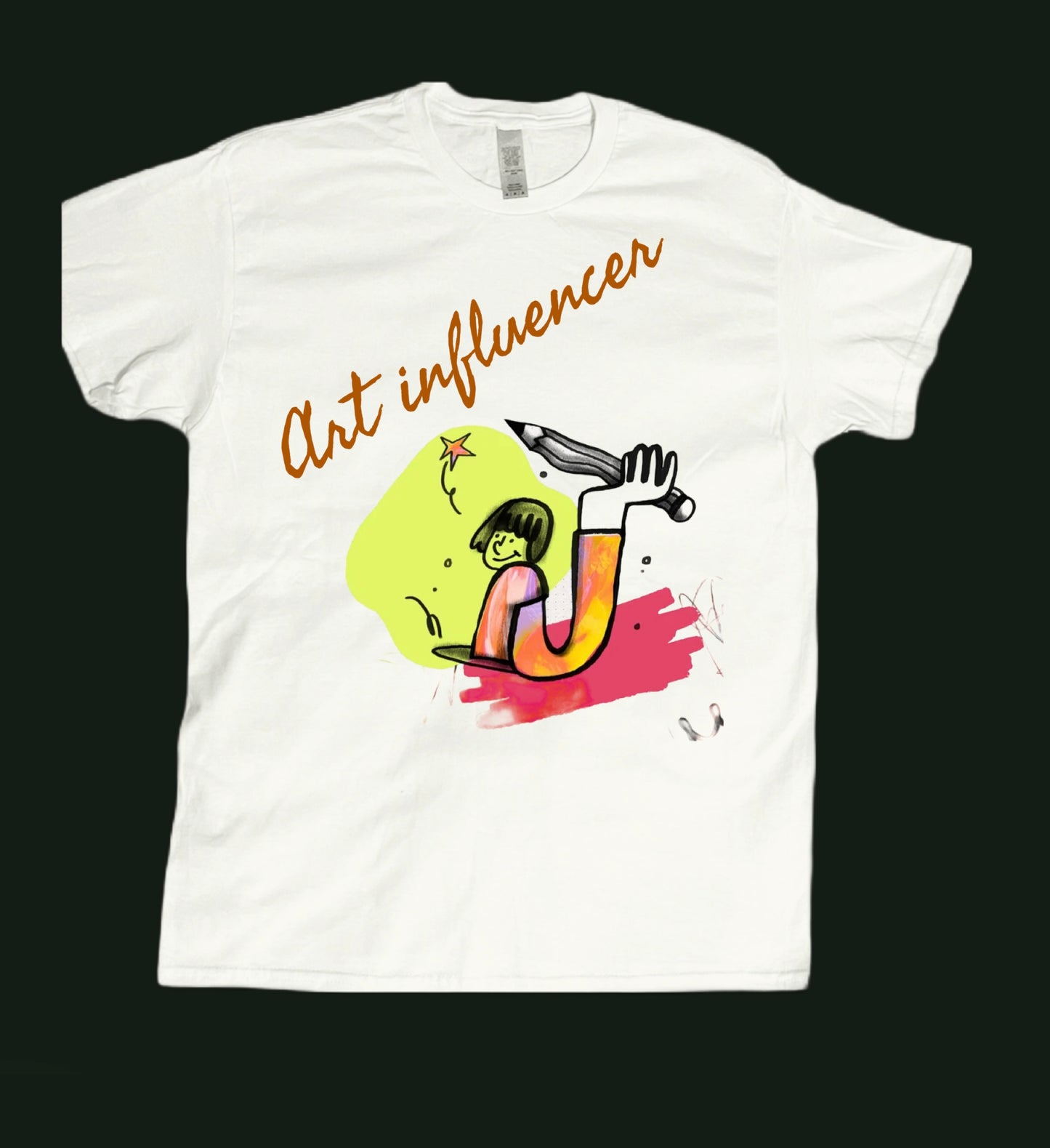 Art influencer paint graphic tees
