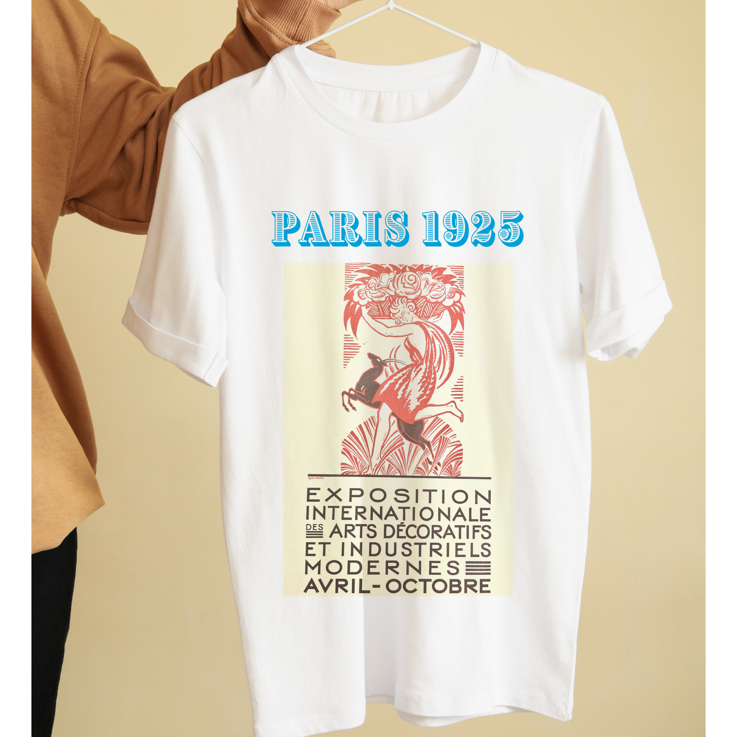 Paris vintage poster 1925 graphic tees unisex