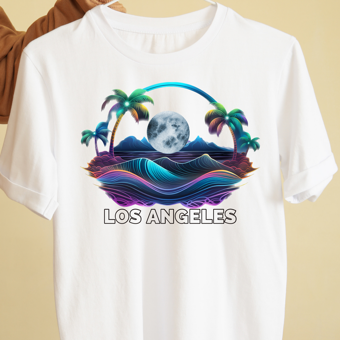 Los Angeles City beach graphic tees unisex available in white and black