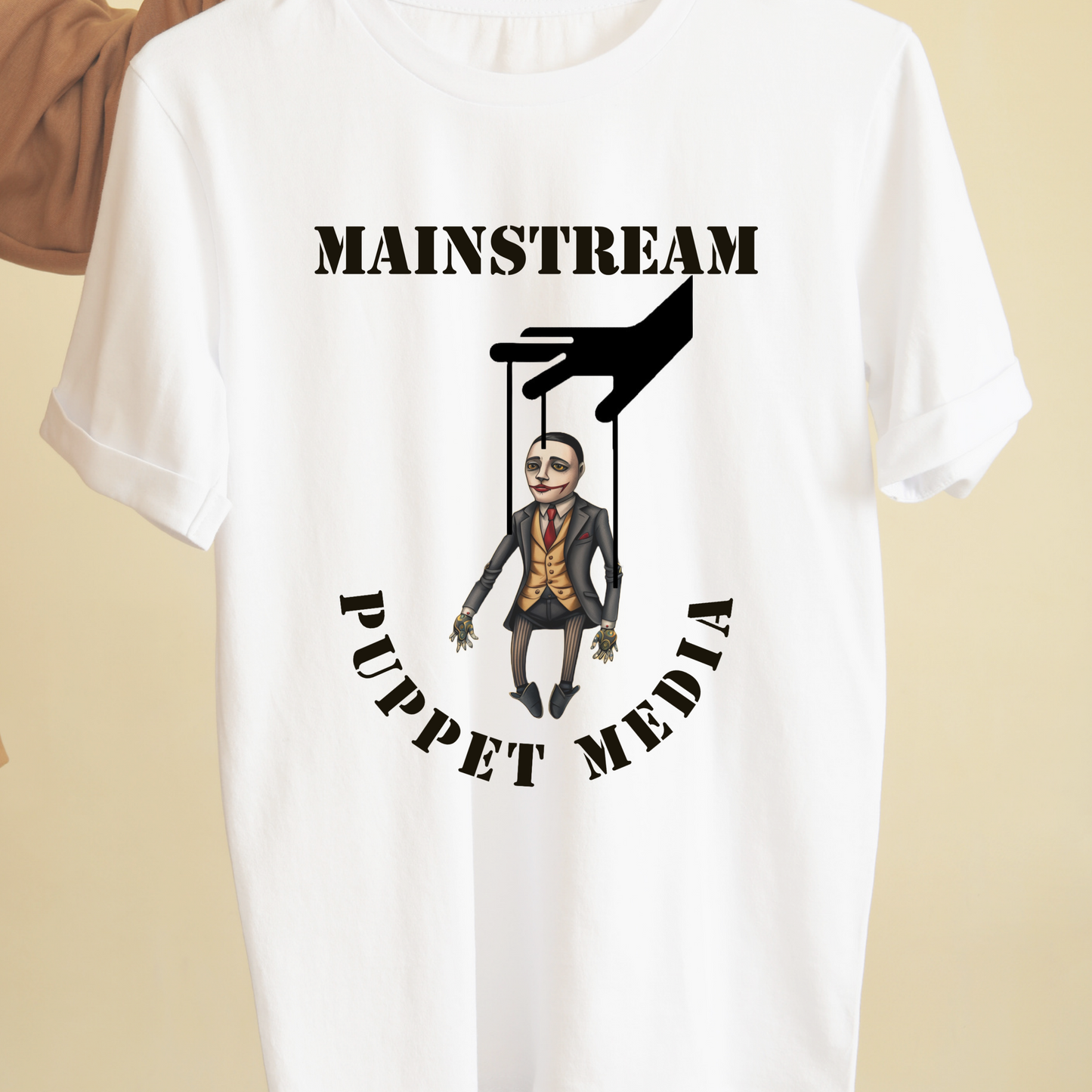 Mainstream puppet media graphic tees unisex