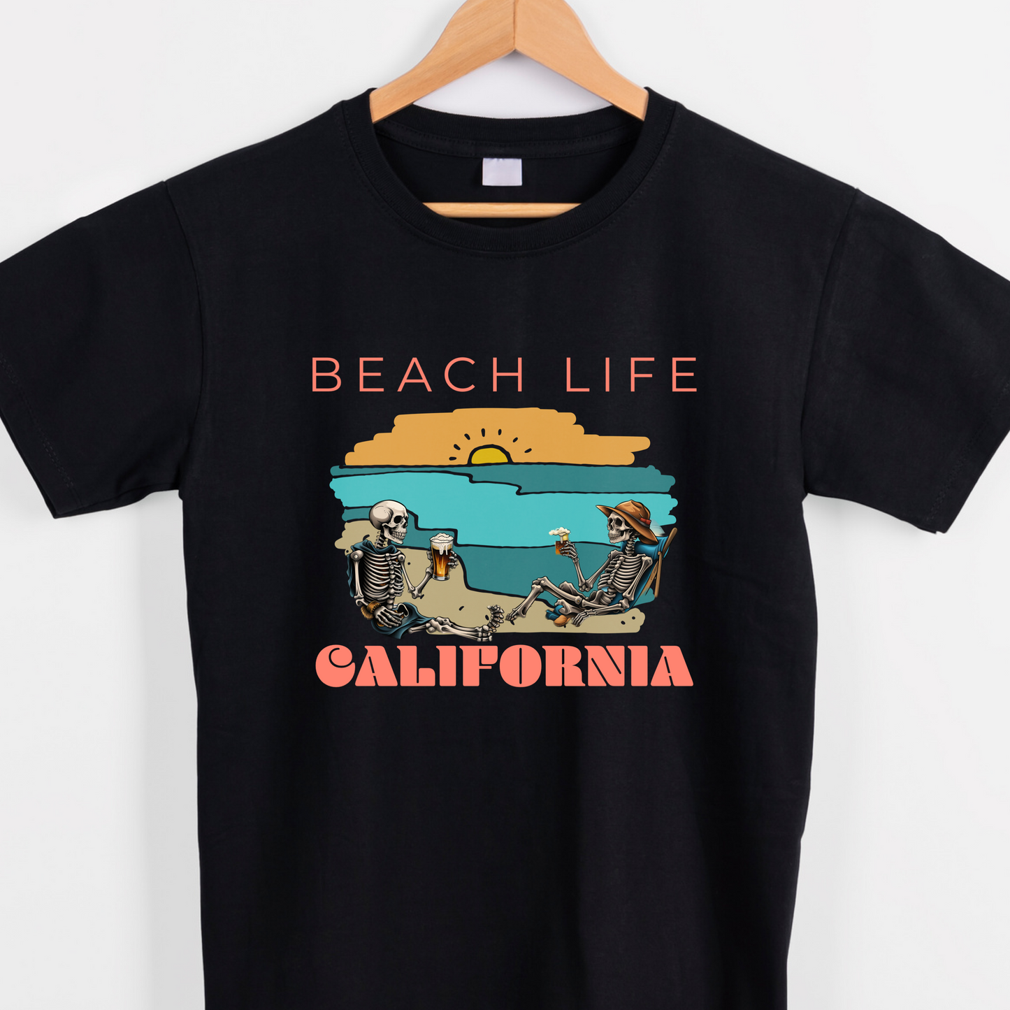 California beach life beer life graphic tees unisex