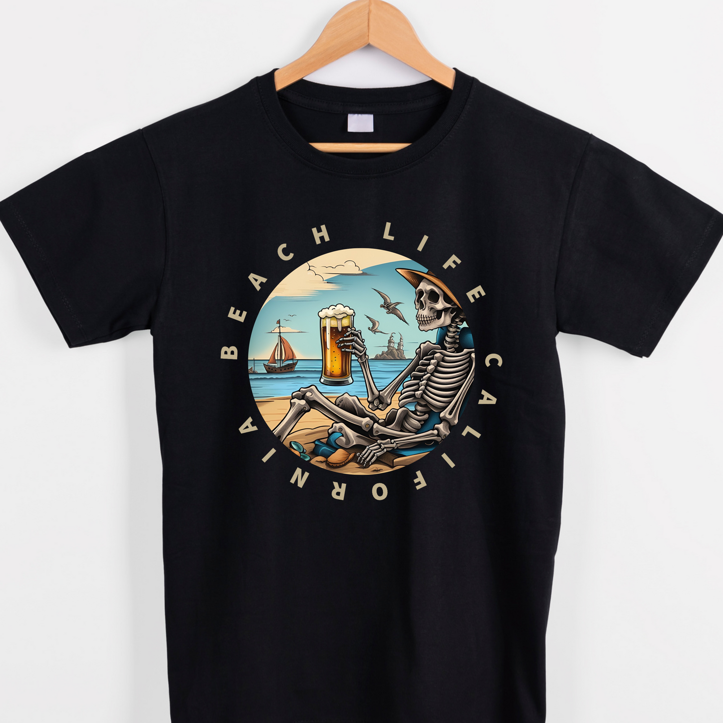 California beach life beer life graphic tees unisex