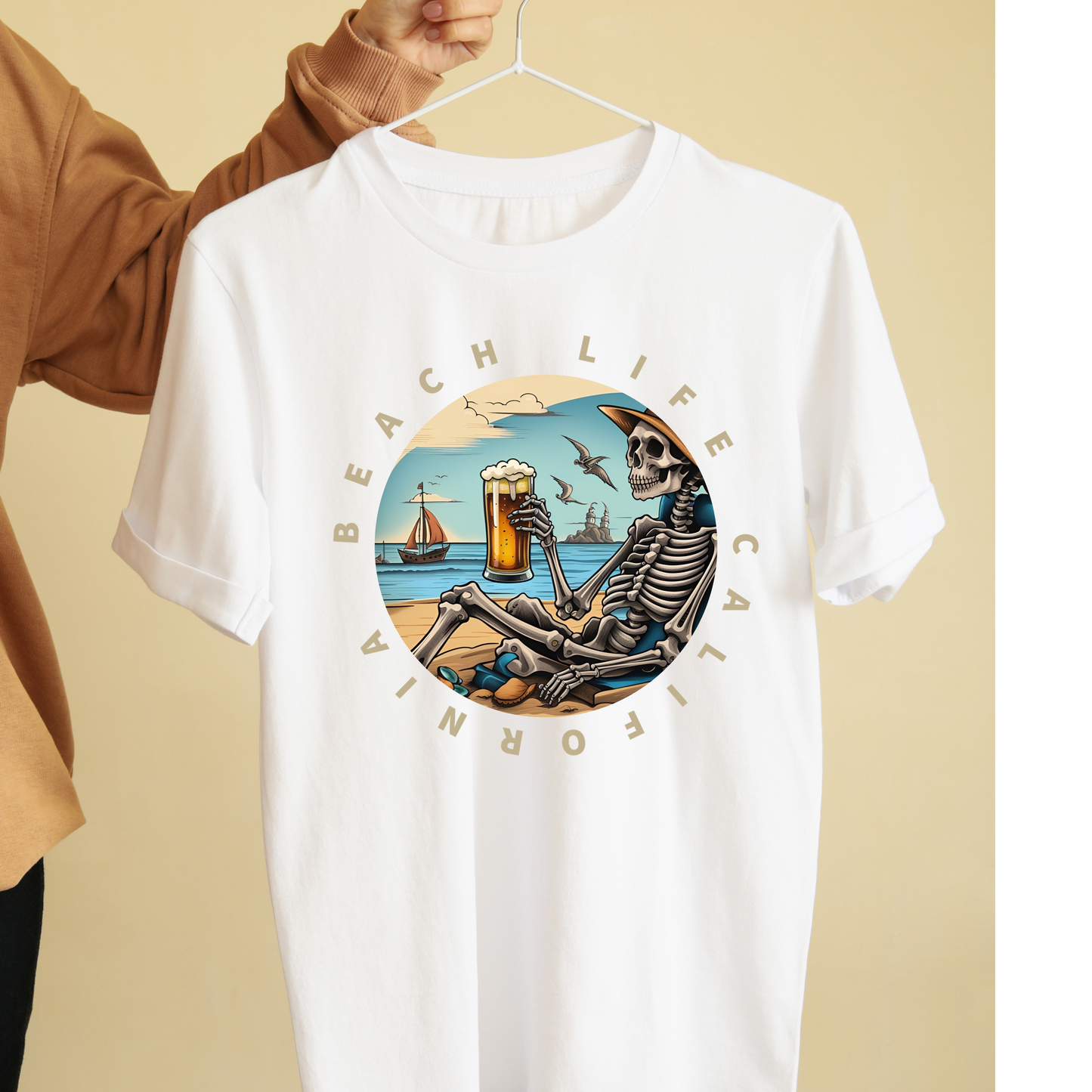 California beach life beer life graphic tees unisex