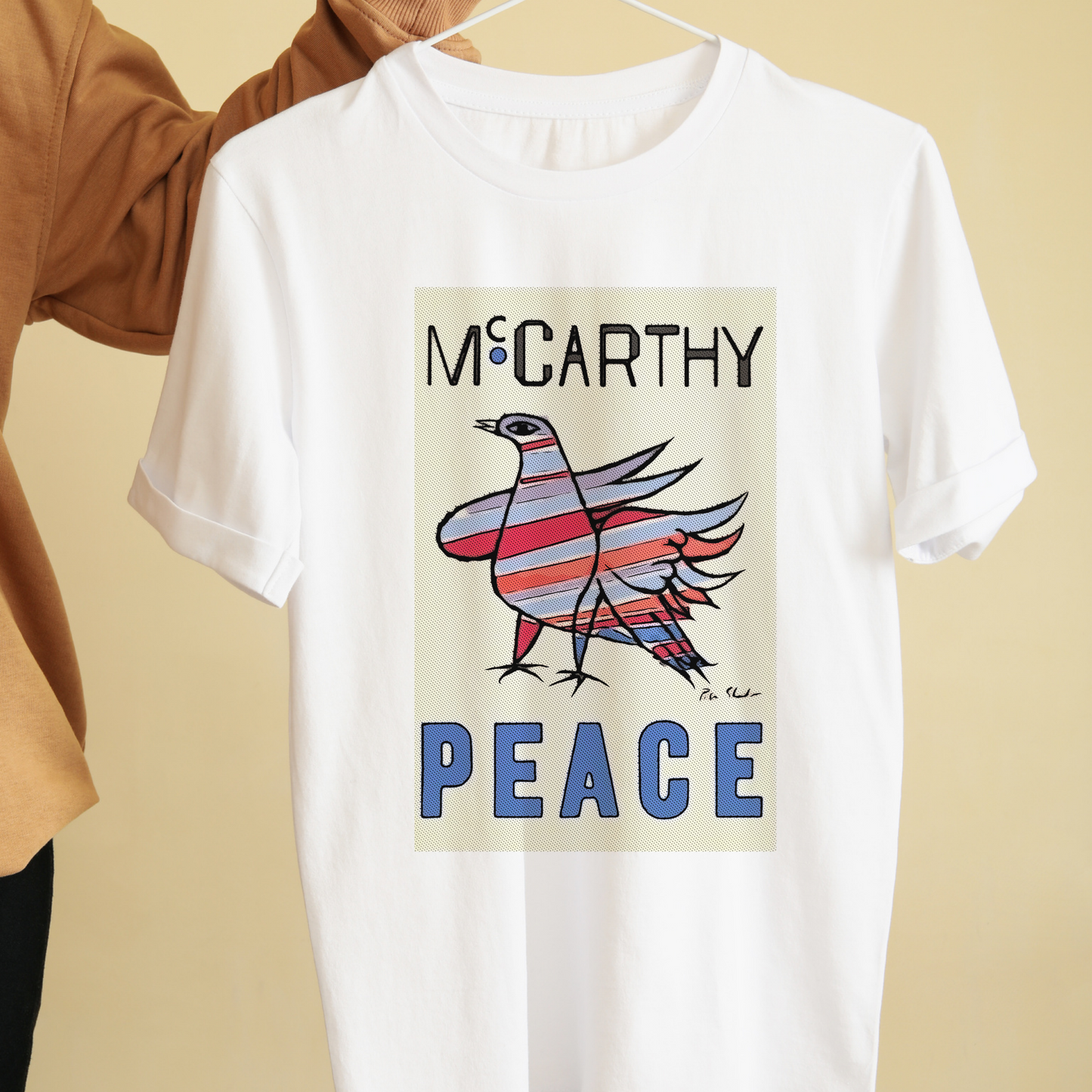 Peace vintage style symbol by McCarthy graphic tees unisex