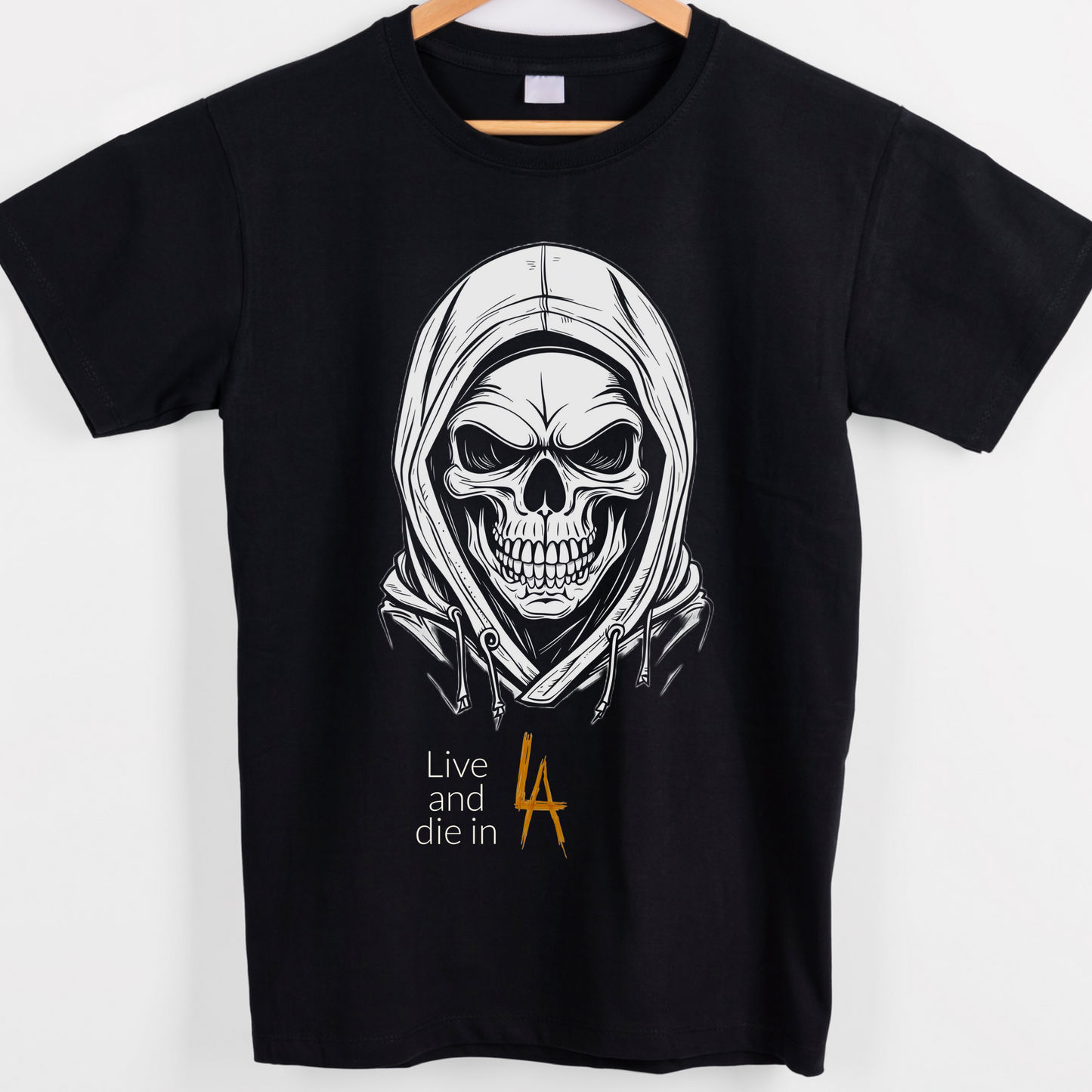 Los Angeles LA skull in hoodies graphic tees unisex available in black
