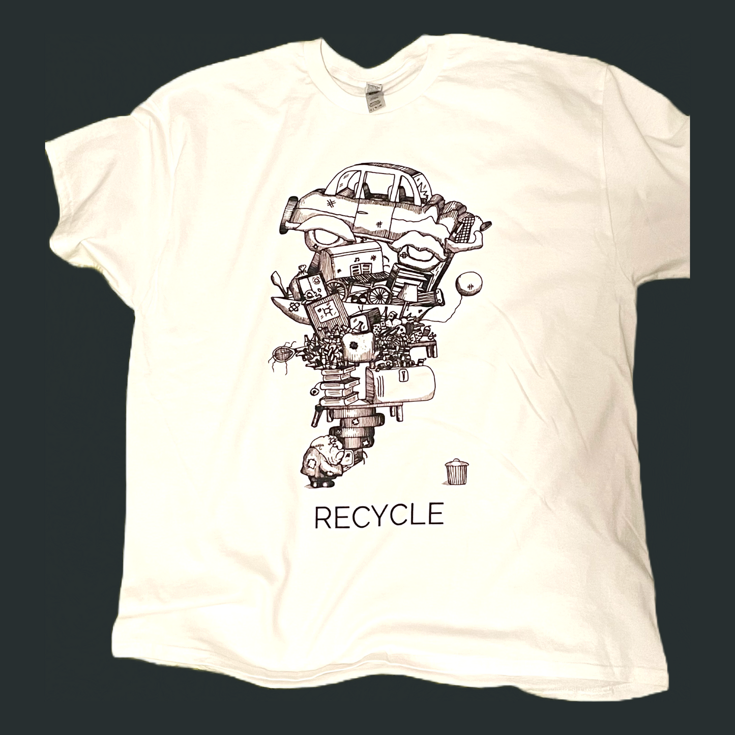Vintaged inspired recycle campaign poster graphic tees unisex