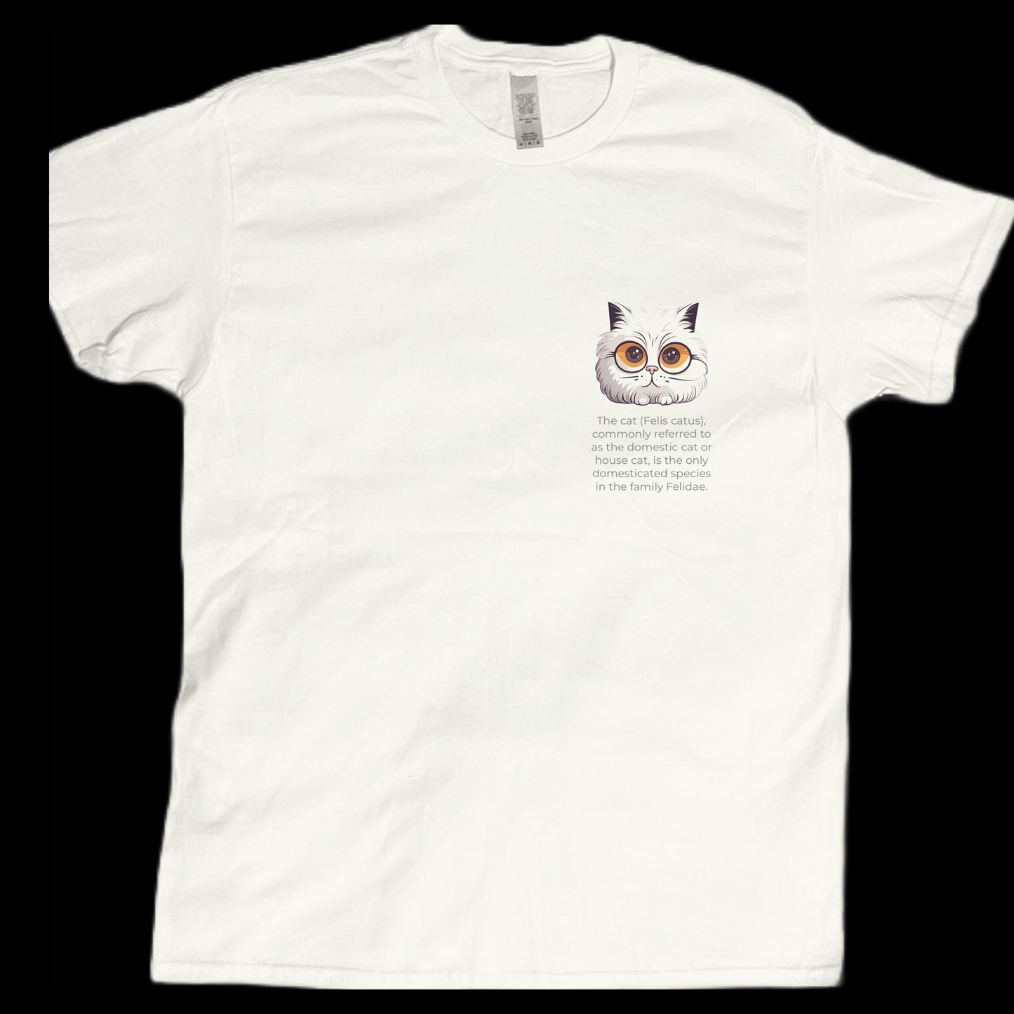 Animal pet cat with glasses graphic tees unisex