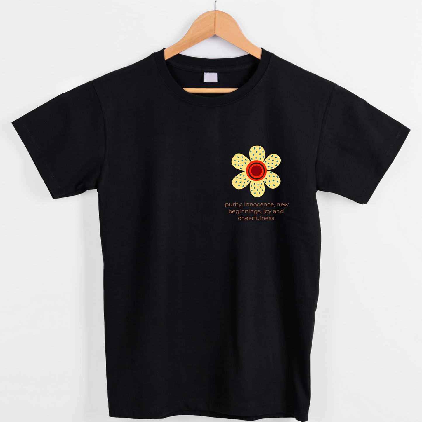 flower daisy good vibes quotes graphic tees unisex