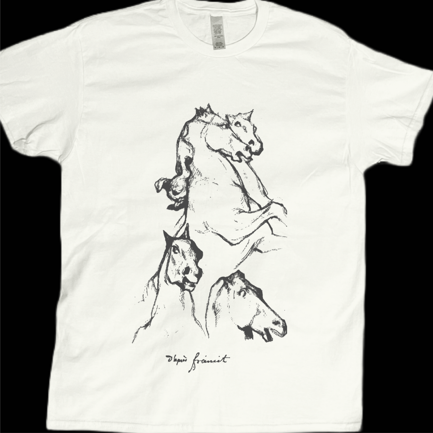 Animal horse sketch graphic tees unisex