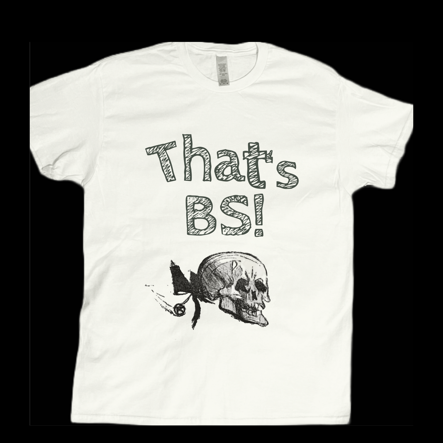 Sketch doodle skull that’s BS art graphic tees unisex