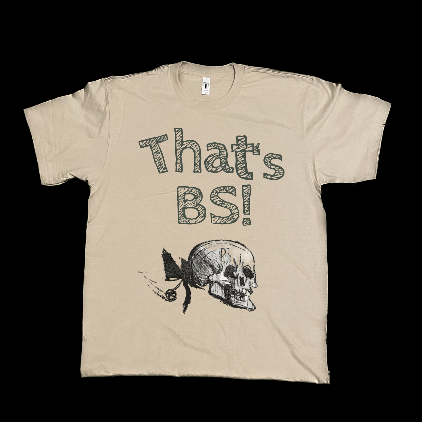 Sketch doodle skull that’s BS art graphic tees unisex
