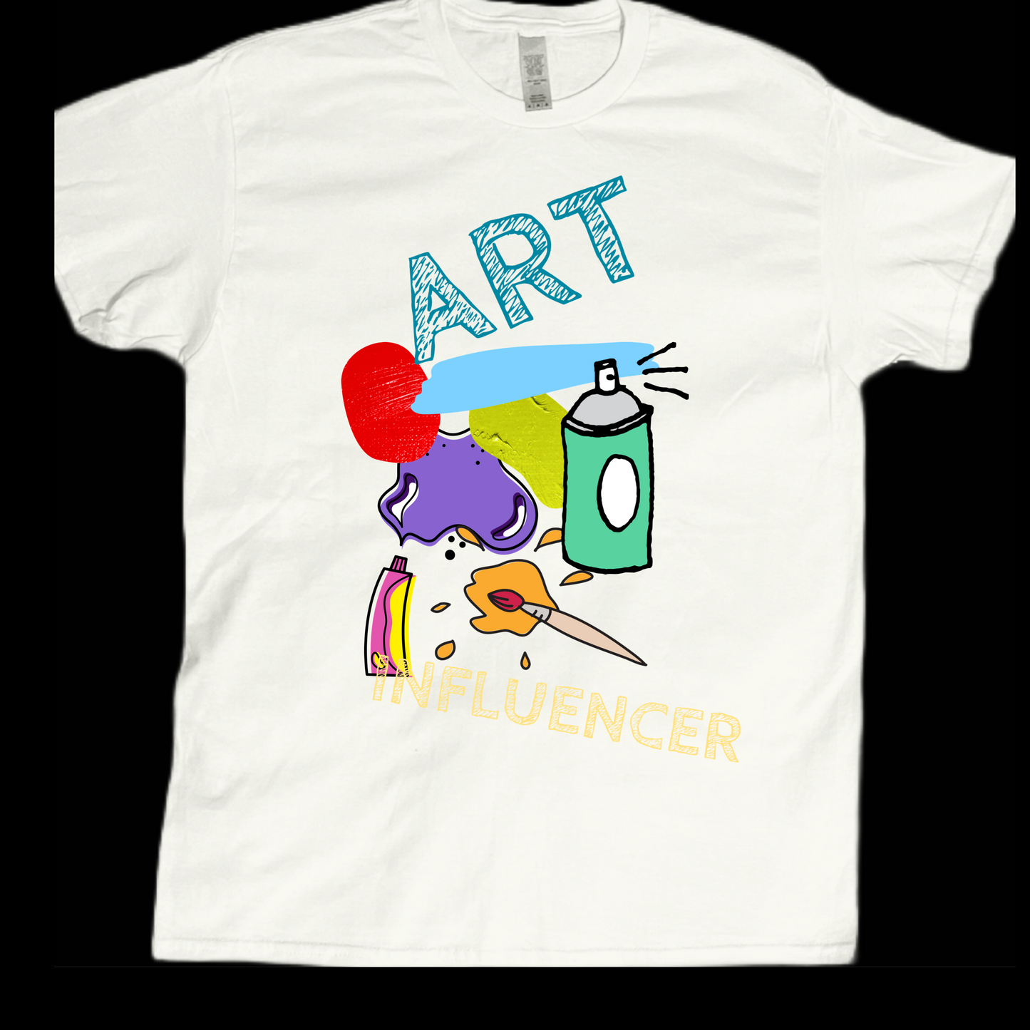 Art influencer paint graphic tees