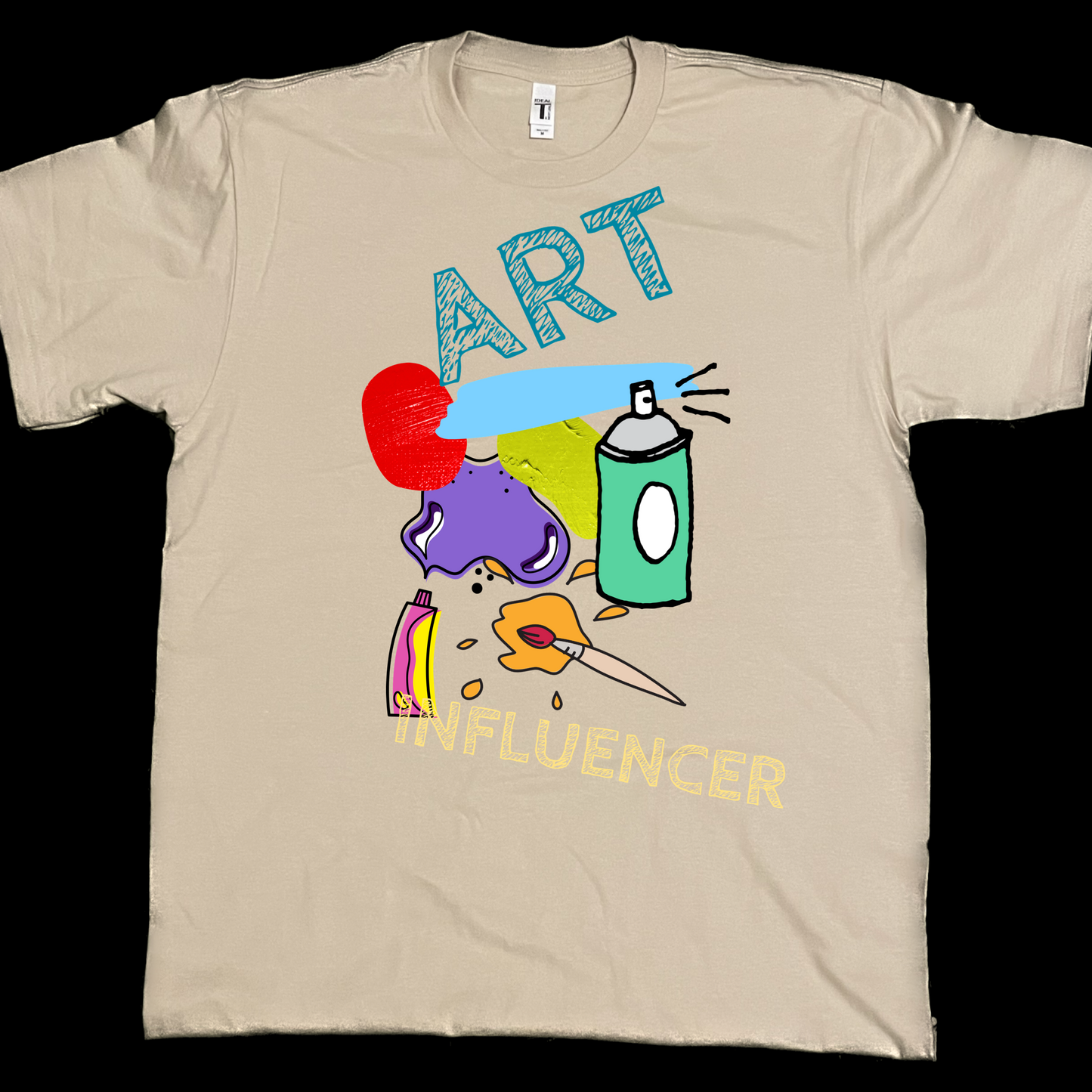 Art influencer paint graphic tees