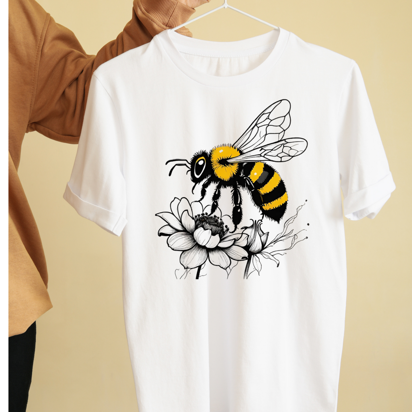 Bee’s and Flowers sketch graphic unisex