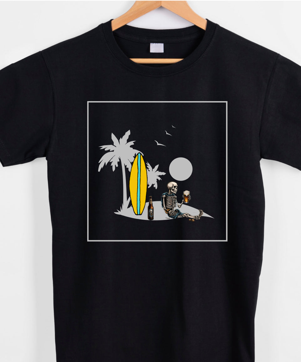 Beach life beer life graphic tees unisex