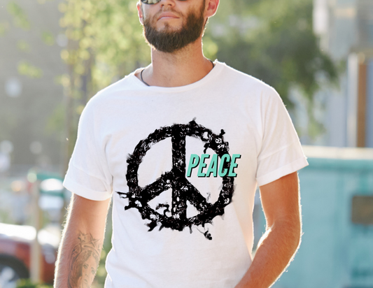 Unisex Peace symbol graphic tees