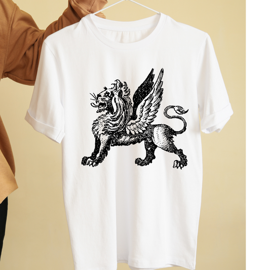Lion with wings graphic tees unisex