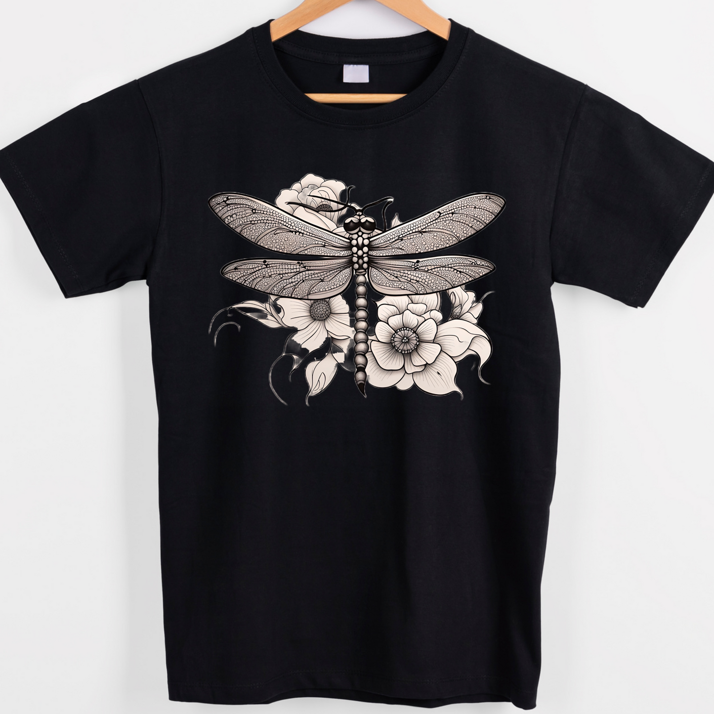 Dragonfly flower graphic tees unisex