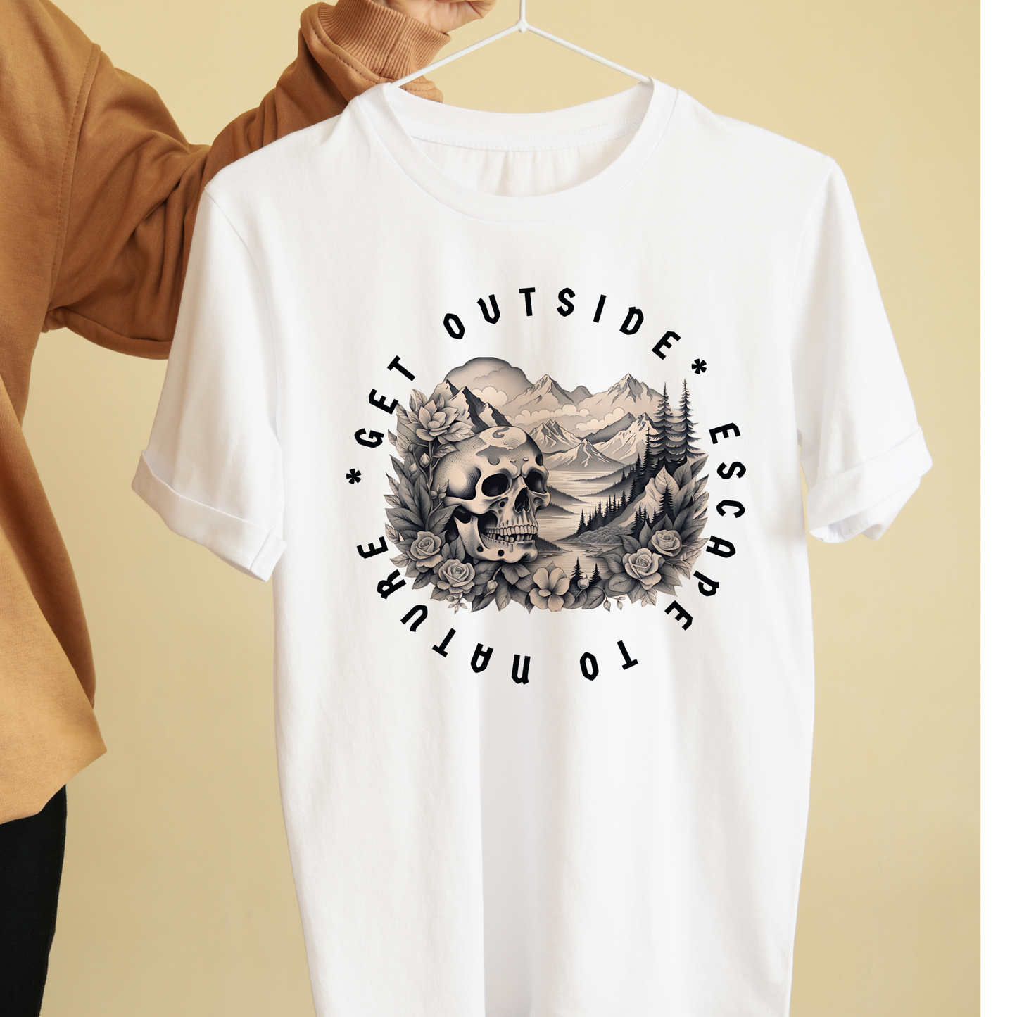 Skeleton skull nature graphic tees unisex
