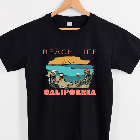 California beach life beer life graphic tees unisex