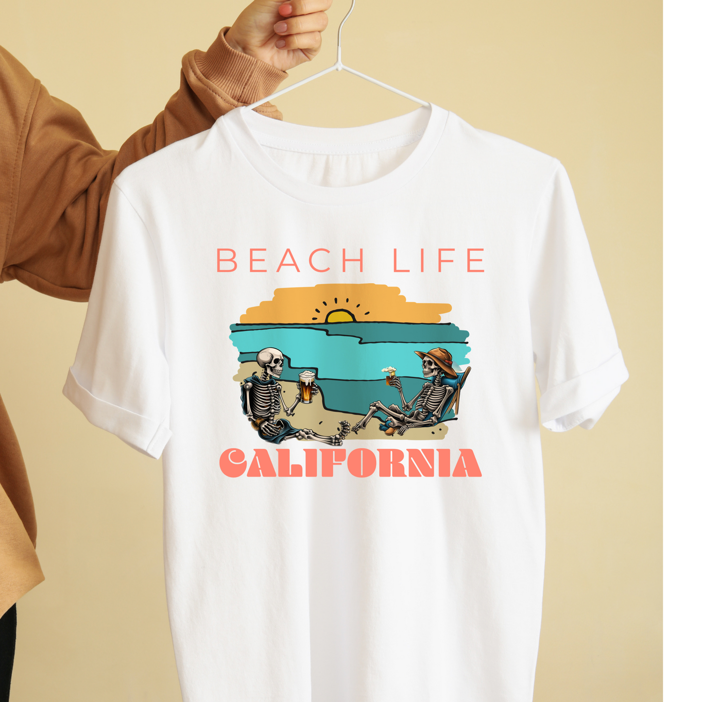 California beach life beer life graphic tees unisex