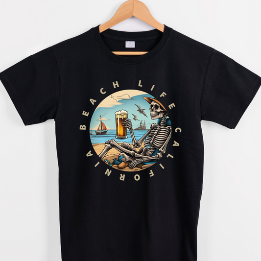 California beach life beer life graphic tees unisex