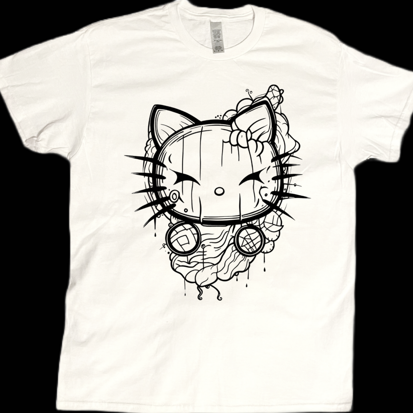 Animal cat bad kitty pet doodle graphic tees unisex