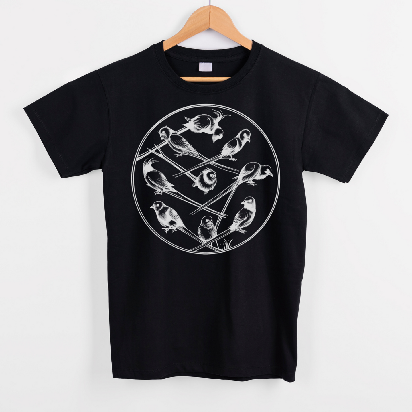 Bird art animal logo doodle graphic tees unisex