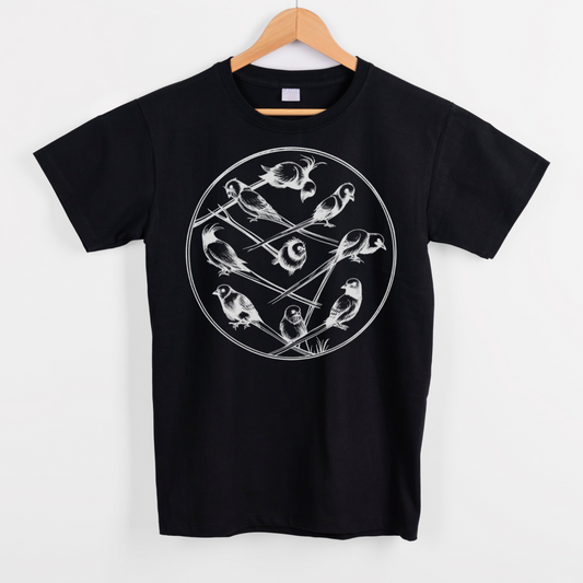 Bird art animal logo doodle graphic tees unisex