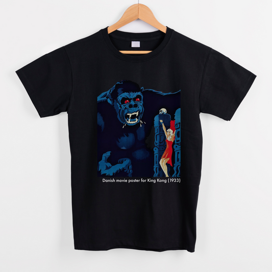 Vintage graphics of King Kong 1933 open domain art graphic tees unisex