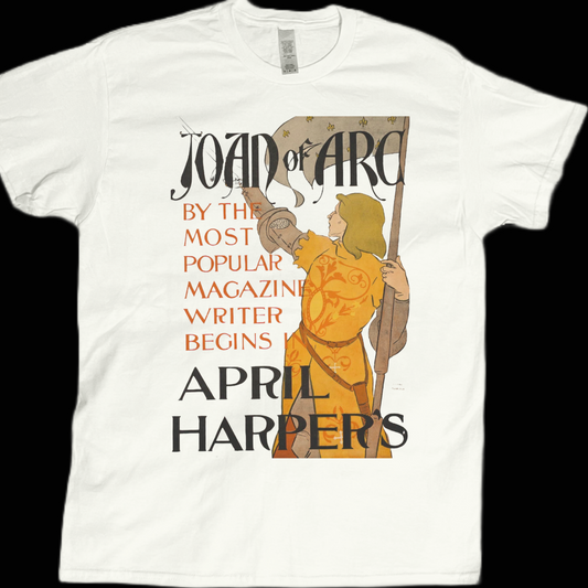 Vintage graphics of Joan of Arc open domain art graphic tees unisex