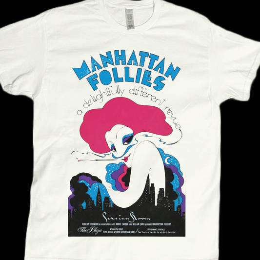 Vintage inspire graphics manhattan follies poster art open domain graphic tees unisex