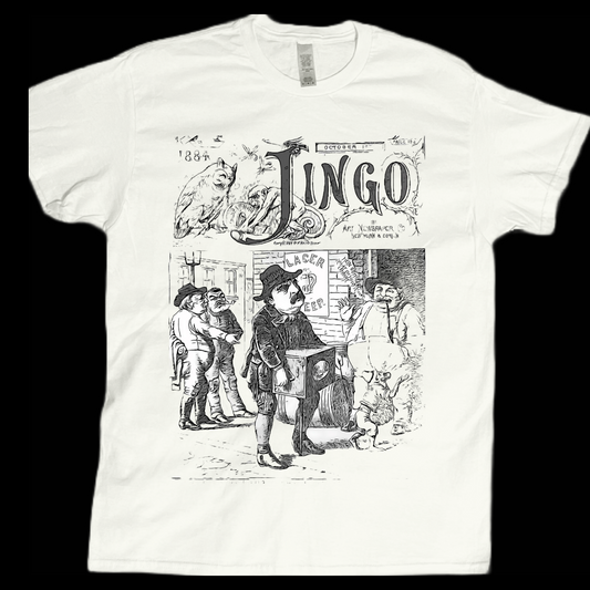 Vintage inspire graphics 1884 Jingo poster art open domain graphic tees unisex