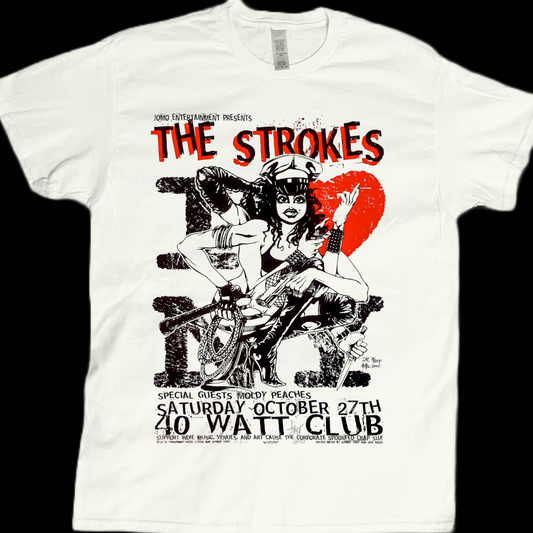 Vintage inspired graphics the Strokes poster band graphic tees unisex