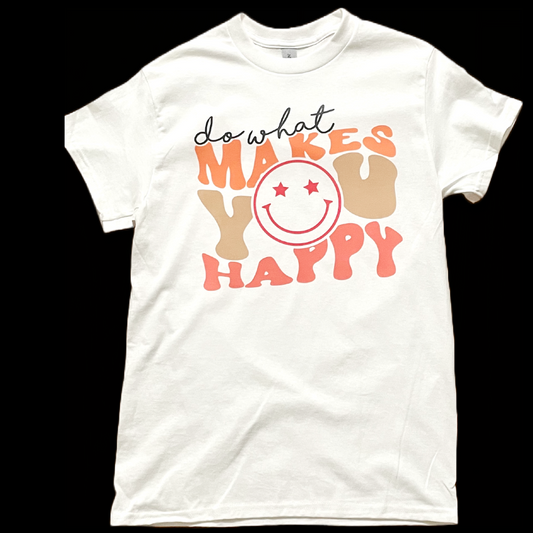 Motivational graphic tees do what makes you happy unisex