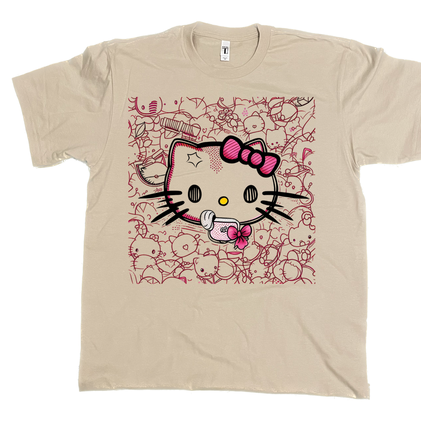 Animal cat bad kitty pet doodle graphic tees unisex