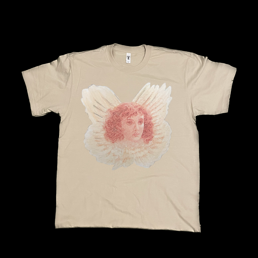 Hand painting art style angel graphic tees unisex