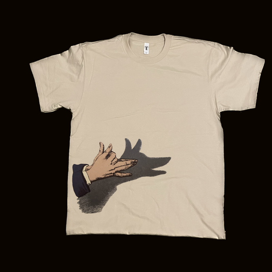 Hand shadow dog graphic tees unisex