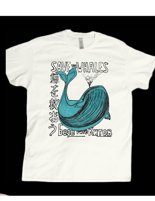 Save the Whales graphic tees unisex
