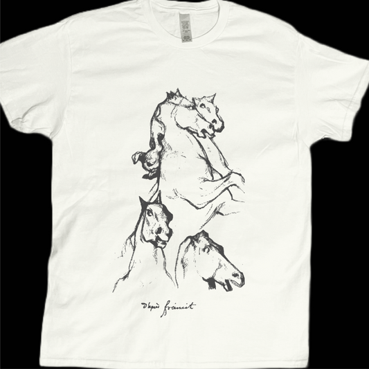 Animal horse sketch graphic tees unisex