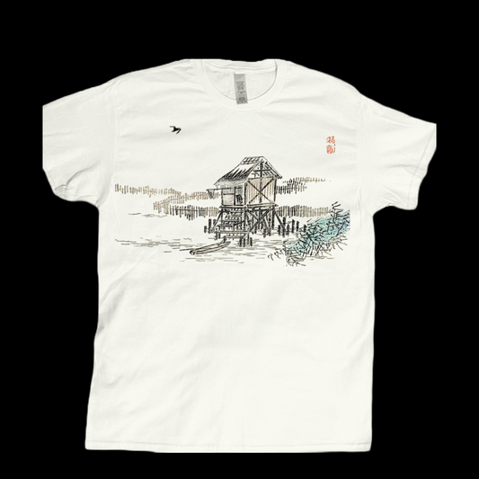 Cabin vintage inspired sketch graphic tees unisex