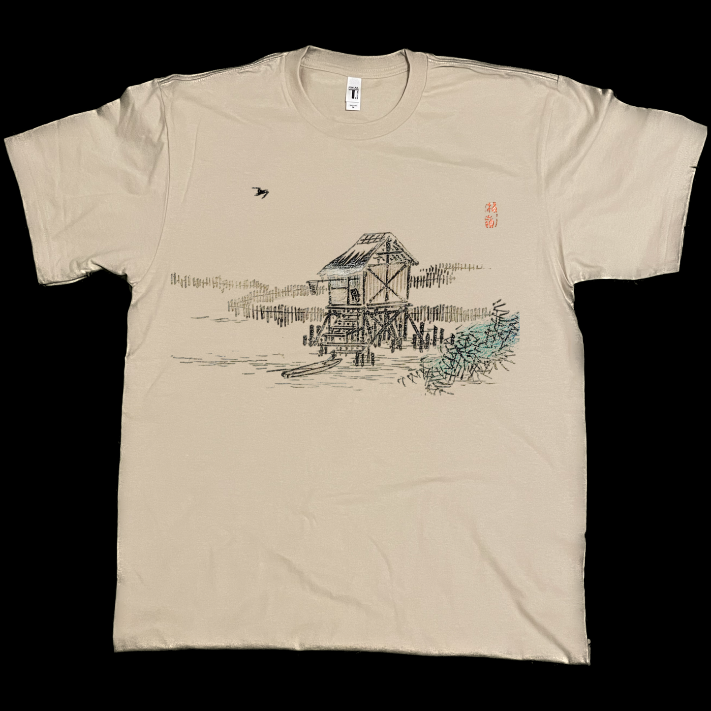 Cabin vintage inspired sketch graphic tees unisex