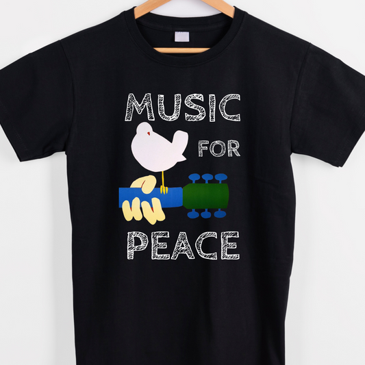 Woodstock music, love and peace graphic tees unisex