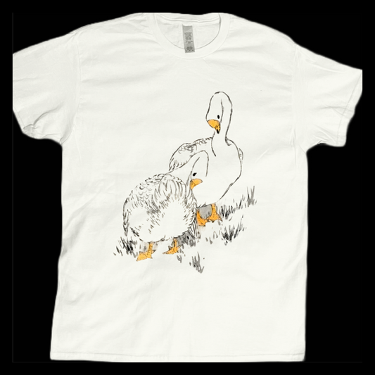 Animal ducks sketch graphic tees unisex