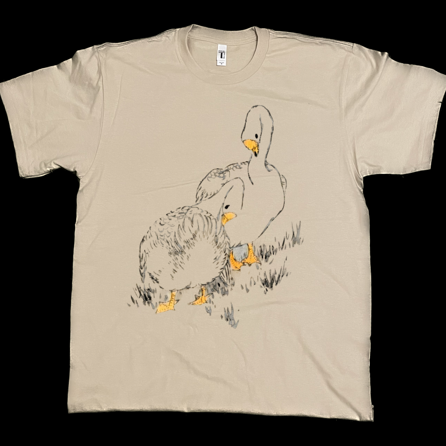 Animal ducks sketch graphic tees unisex