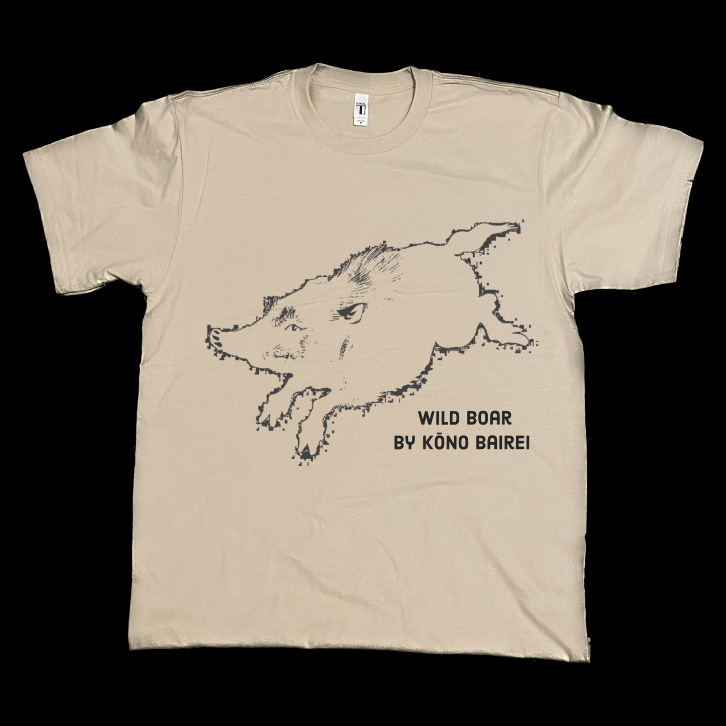 Pig wild boar vintage graphic doodle art tees unisex