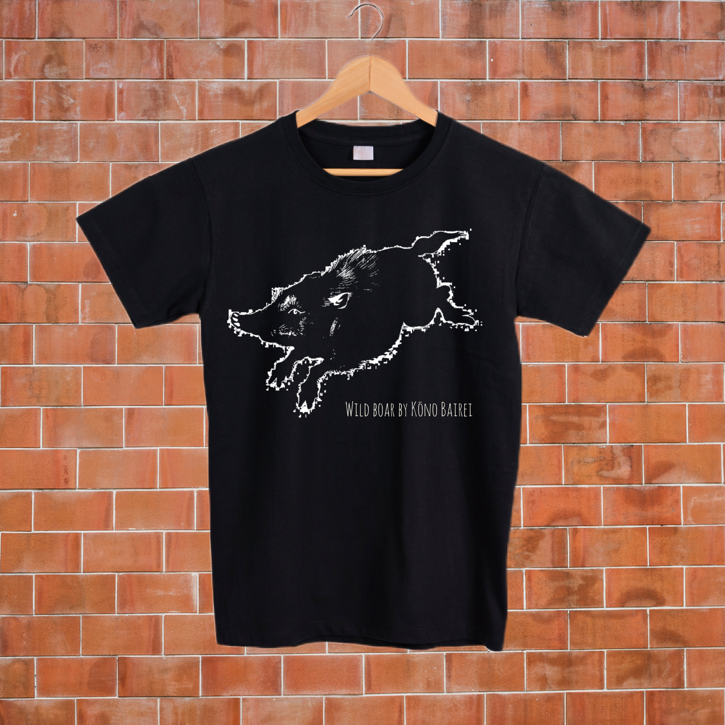 Pig wild boar vintage graphic doodle art tees unisex