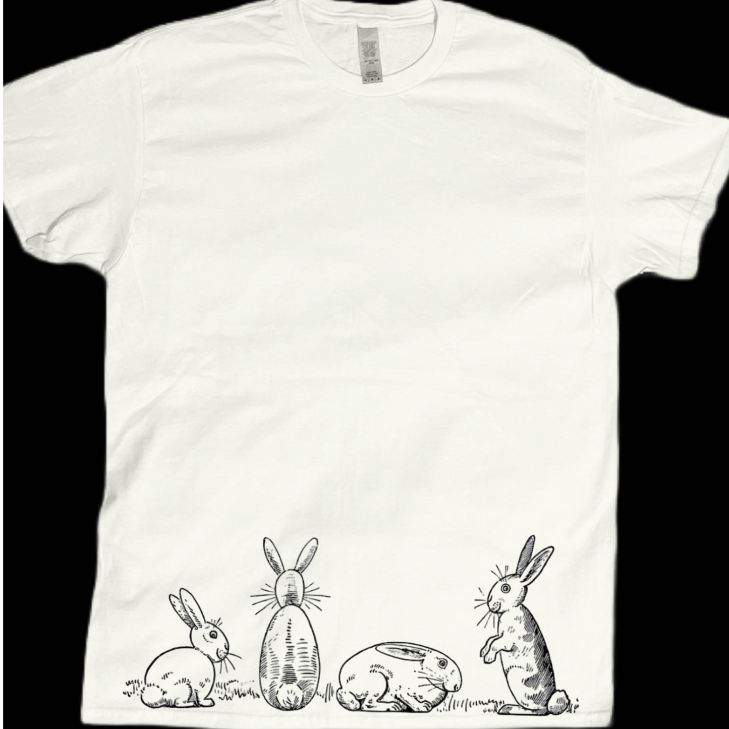 Animal vintage graphic inspired bunny rabbit poster tees unisex