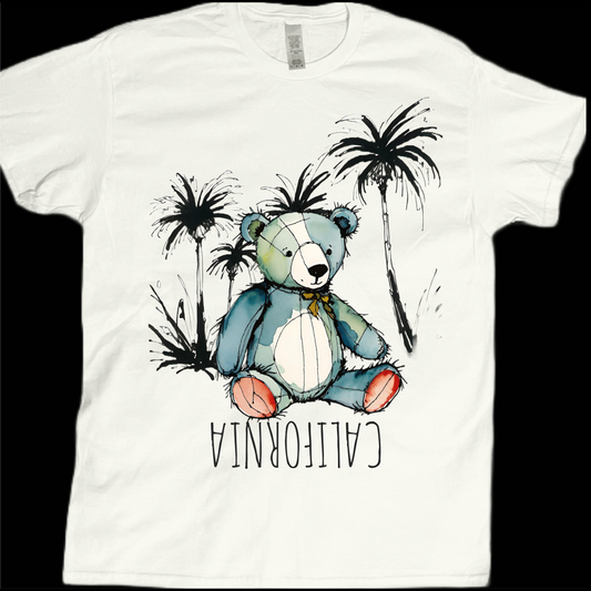 California doll bear graphic tees unisex