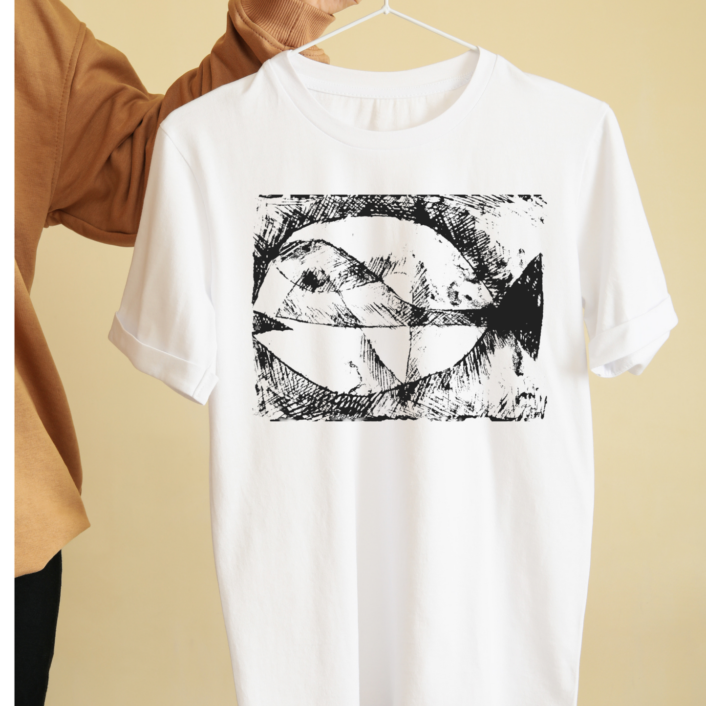 Animal abstract sketch fish graphic tees unisex